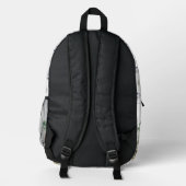 Sac À Dos Imprimé Charme Rustique Poulet Agricole | Monogramme (Verso)