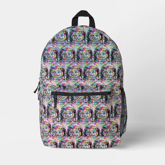 Sac À Dos Imprimé Chat Astronaute (Recto)