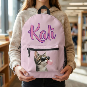 Sac À Dos Imprimé Chat Bubble Gum