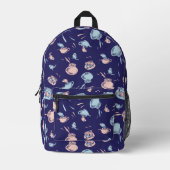 Sac À Dos Imprimé Chat Dans Le Casquette | Le Motif du poisson (Recto)