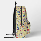 Sac À Dos Imprimé Chat Dans Le Casquette | Motif jaune (Gauche)