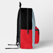 Sac À Dos Imprimé Chat dans le Casquette | Texte B&W (Gauche)