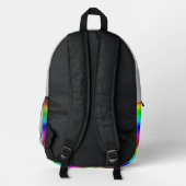 Sac À Dos Imprimé Chat dans une perruque + Lunettes de soleil (Peint (Verso)