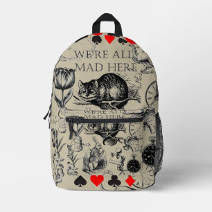 Sac À Dos Imprimé Chat de Cheshire classique alice au pays des merve
