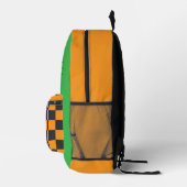 Sac à dos imprimé chat drôle, chat mignon, orange  (Droite)