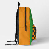 Sac à dos imprimé chat drôle, chat mignon, orange  (Gauche)