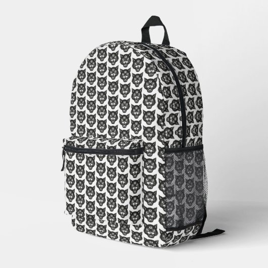 Sac À Dos Imprimé Chat en colère (Coin arrière droit)