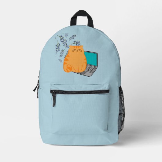 Sac À Dos Imprimé Chat ennuyé (Recto)
