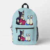 Sac À Dos Imprimé Chat jouant au bowling (Recto)