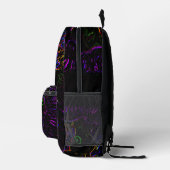 Sac À Dos Imprimé Chat Neon Glow (Droite)