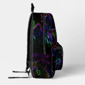 Sac À Dos Imprimé Chat Neon Glow (Gauche)
