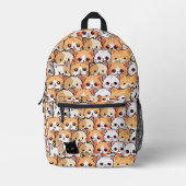 Sac À Dos Imprimé Chat noir mignon en chats orange chaton animal Mot (Recto)