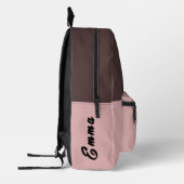 Sac À Dos Imprimé Chat noir monogramme tendance qui regarde (Gauche)