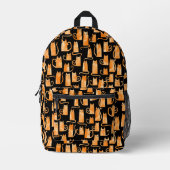Sac À Dos Imprimé Chat orange amusant (Recto)