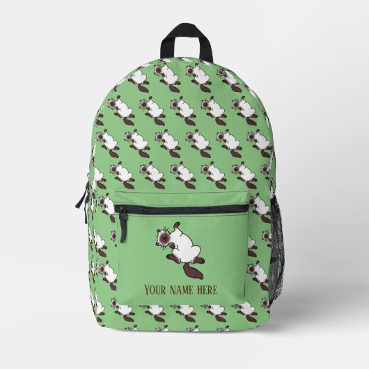 Sac À Dos Imprimé chat siamois (nom) (Recto)