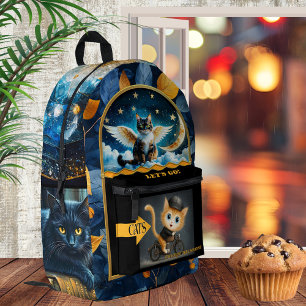 Sac À Dos Imprimé Chat spirituel drôle Whimsical