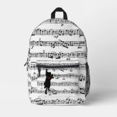 Sac À Dos Imprimé Chat sur feuille (Recto)