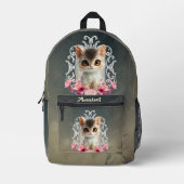 Sac À Dos Imprimé Chaton envoûtant, moelleux (Recto)