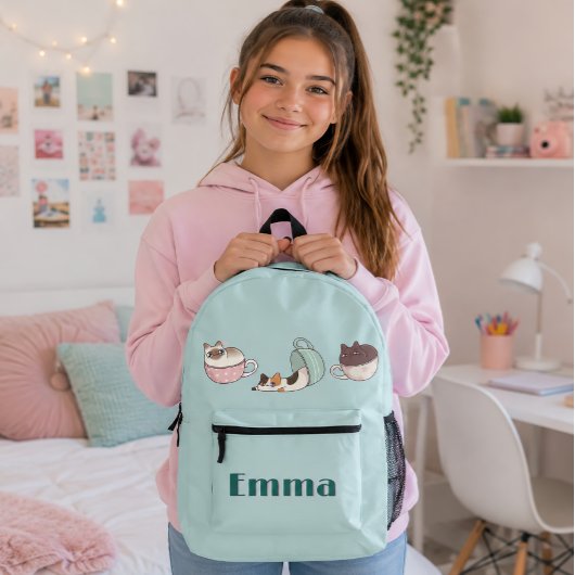 Sac À Dos Imprimé Chatons Tasses à Thé