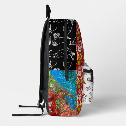 Sac À Dos Imprimé Chats amusants, lait et magie. (Gauche)