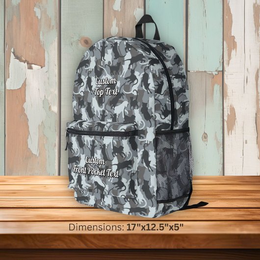 Sac À Dos Imprimé Chats Camouflage urbain