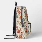 Sac À Dos Imprimé Chats dans un Motif d'aquarelle chinois (Gauche)
