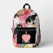 Sac À Dos Imprimé Chats multicolores (Recto)