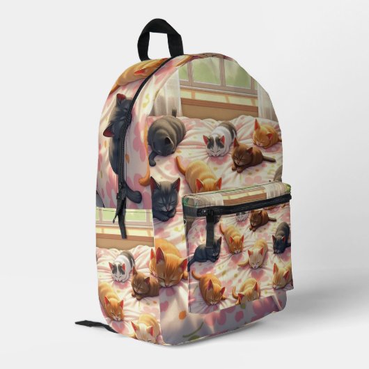 Sac À Dos Imprimé Chats sur un lit (Coin arrière gauche)