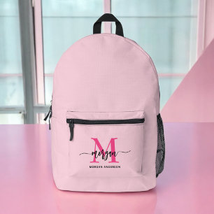 Sac À Dos Imprimé Chaud rose Monogramme fille de retour à l'école