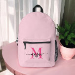 Sac À Dos Imprimé Chaud rose Monogramme fille de retour à l'école<br><div class="desc">Commencez l'année scolaire avec style avec notre sac à dos imprimé Hot Pink Monogram Girl's Back to School! Ce sac à dos captivant présente un design rose chaud vibrant, personnalisé avec votre monogramme pour un look unique et tendance. Parfait pour transporter des livres, des fournitures et des articles de première...</div>