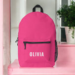 Sac À Dos Imprimé Chaud rose Monogramme fille de retour à l'école<br><div class="desc">Commencez l'année scolaire avec style avec notre sac à dos imprimé Hot Pink Monogram Girl's Back to School! Ce sac à dos captivant présente un design rose chaud vibrant, personnalisé avec votre monogramme pour un look unique et tendance. Parfait pour transporter des livres, des fournitures et des articles de première...</div>