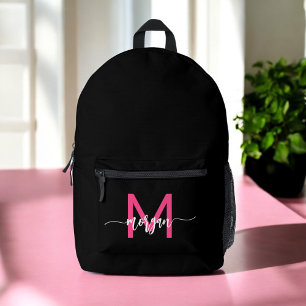 Sac À Dos Imprimé Chaud rose noir Monogramme fille de retour à l'éco
