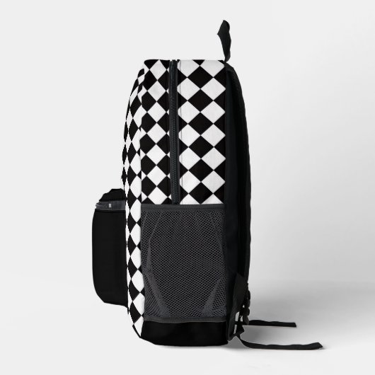 Sac À Dos Imprimé Checkered Design Backpack  (Droite)