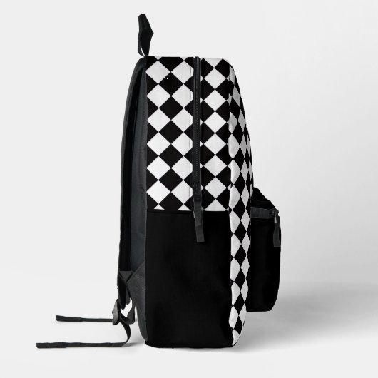 Sac À Dos Imprimé Checkered Design Backpack  (Gauche)