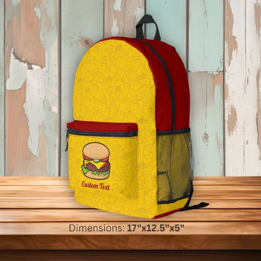 Sac À Dos Imprimé Cheeseburger
