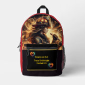 Sac À Dos Imprimé Chefs de tous les jours Pompiers flamme dorée (Recto)