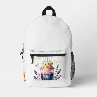 Sac À Dos Imprimé Chemistry Birthday Celebration Flask and Floral Ca