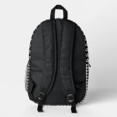 Sac À Dos Imprimé Chèque de socle noir blanc classique (Verso)