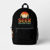 SAC À DOS IMPRIMÉ CHERCHEZ L'AVENTURE (Recto)
