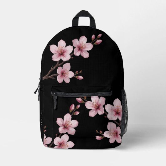 Sac À Dos Imprimé Cherry Blossom DUSTY Rose noir Monogramme (Recto)
