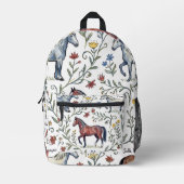 Sac À Dos Imprimé Cheval de campagne français (Recto)