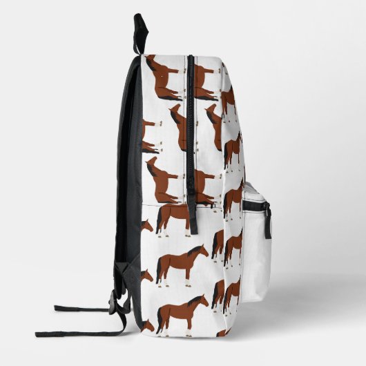 Sac À Dos Imprimé Cheval Monogrammé Retour À L'École (Gauche)