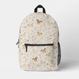 Sac À Dos Imprimé Chevaux Floral