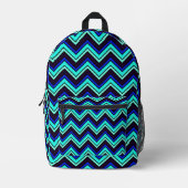 Sac À Dos Imprimé Chevron bleu à motif zigzag (Recto)