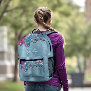 Sac À Dos Imprimé Chic bleu pourpre gouttes gouttes goutte goutte à