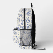 Sac À Dos Imprimé Chic Élégant Bleu Poussiéreux Imprimé Léopard Ivoi (Droite)