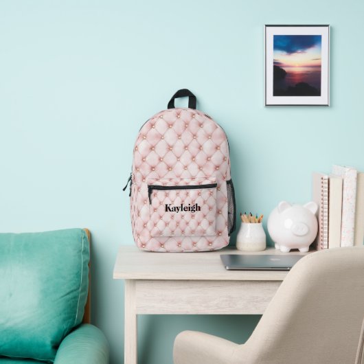 Sac À Dos Imprimé Chic Fille Blush Rose & Or (Insitu)