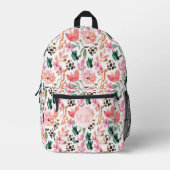 Sac À Dos Imprimé Chic rose Floral Monogramme (Recto)
