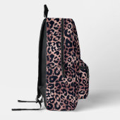 Sac À Dos Imprimé Chic Rose or noir Empreinte de léopard Monogrammé (Gauche)
