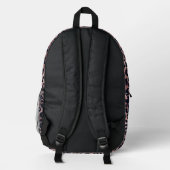 Sac À Dos Imprimé Chic Rose or noir Empreinte de léopard Monogrammé (Verso)